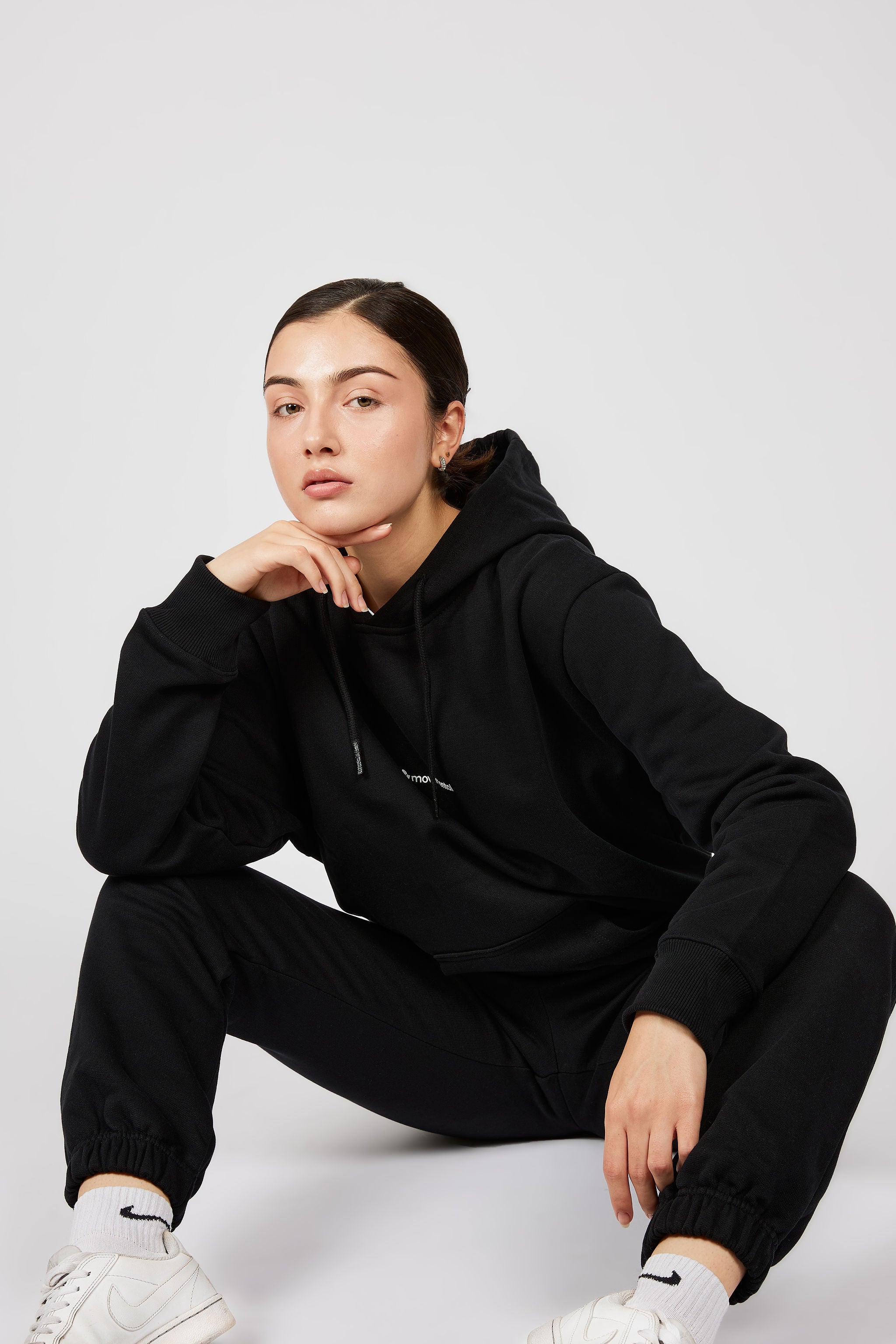 Black oversized joggers womens hot sale